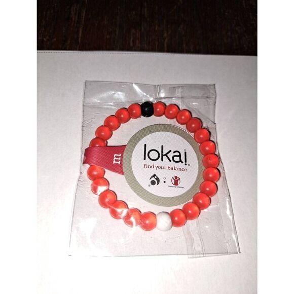 New 2 6.5" Lokai Silicone Bead Bracelet Mt Everest Dead Sea Blue Red Pink Purple - Picture 5 of 8